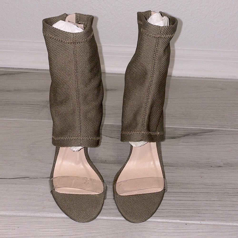Women open toe booties